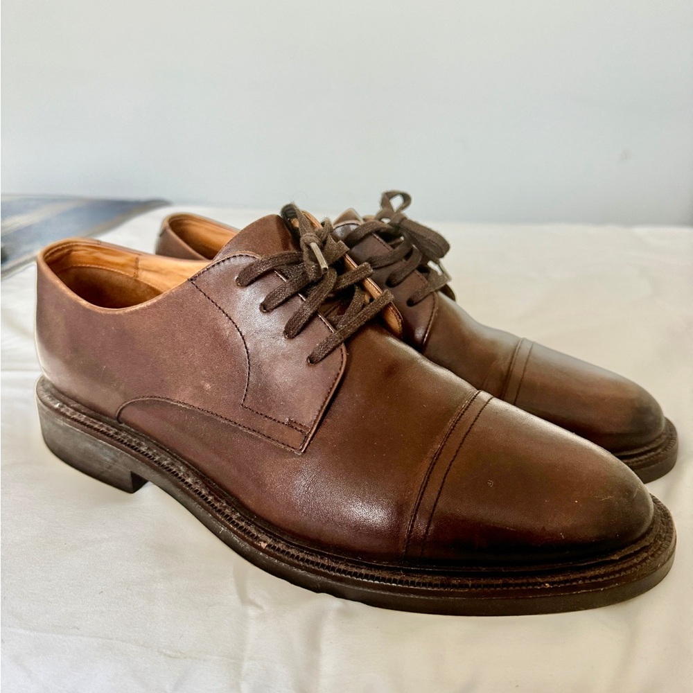 Men’s Brown Polo Ralph Lauren Cap-toe Oxford 11.5